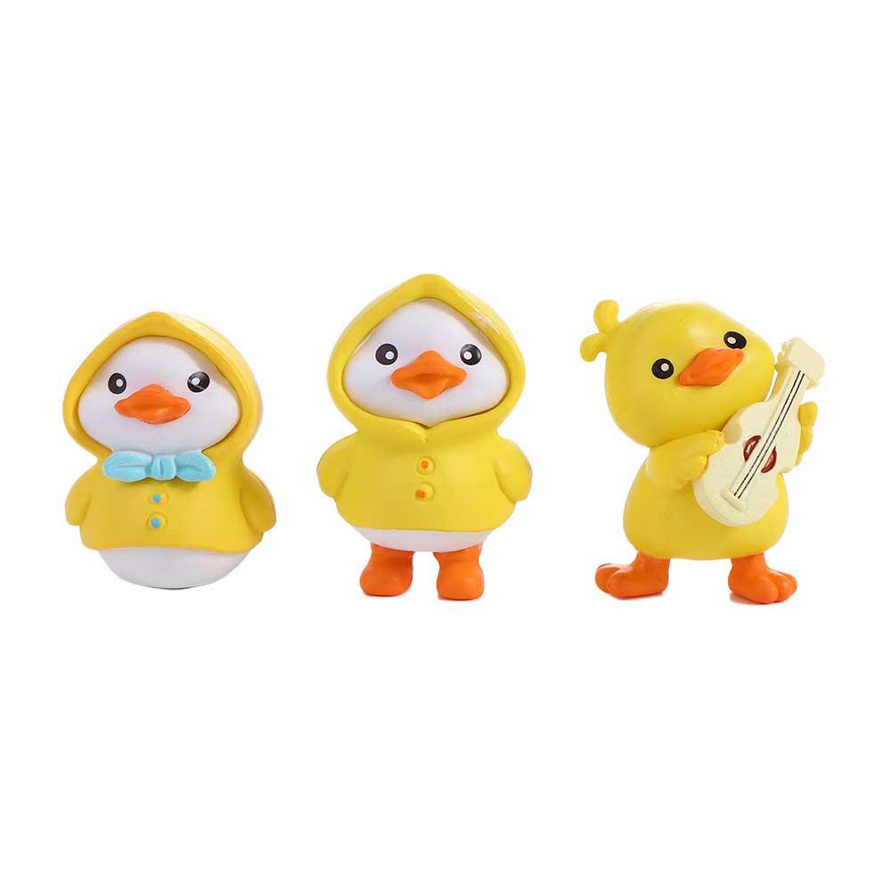 Accessories Handmade Models Toy Little Yellow Duck Action Figures Little Duck Doll Pvc Ornaments