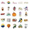 50 Small Ear Maple Leaf Stickers Car Stickers Suitcase Laptop Electric Car Decoration Waterproof Stickers