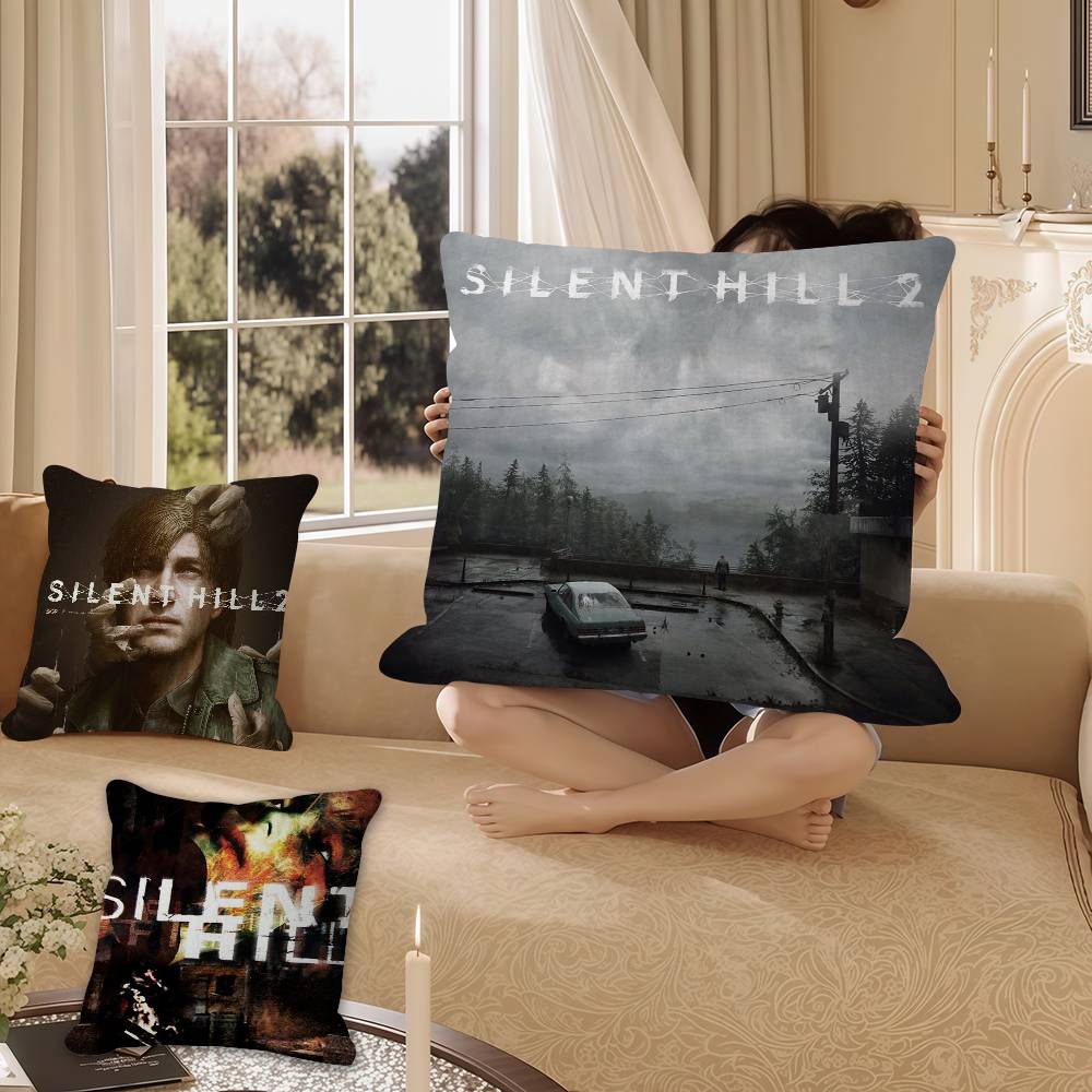 Hot Classic Silent Hill Game Anime Pillow Cushion Cover Pillowcase Living Room Sofa Home Decor Customized