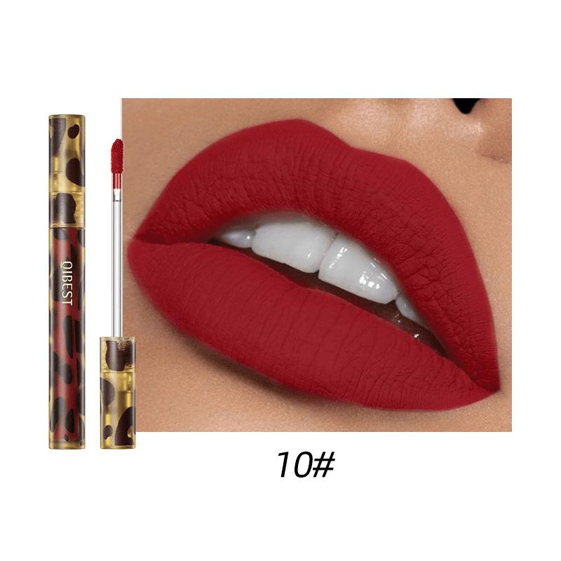 Matte Velvet Misted Leopard Lip Glaze Is Easy To Apply Color, Does Not Stain The Cup, Does Not Fade