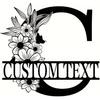 Personalized Family Name Sign, Custom Ornate Monogram Letter with First Last Name Split Letter Name Sign, Metal Wall Art Home Decor