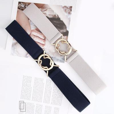Damen Schlichter Gürtel, einfarbig, elastischer Bund, verstellbare Länge, Lazy Jeans Gürtel, Kleid, schmaler Gürtel, Kostüm-Zubehör