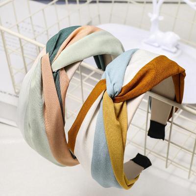 Neue Mode Damen Haarband Breites Stirnband mit Knoten Turban Klassische gestreifte Kopfbedeckung Mädchen Haarschmuck Dropshipping
