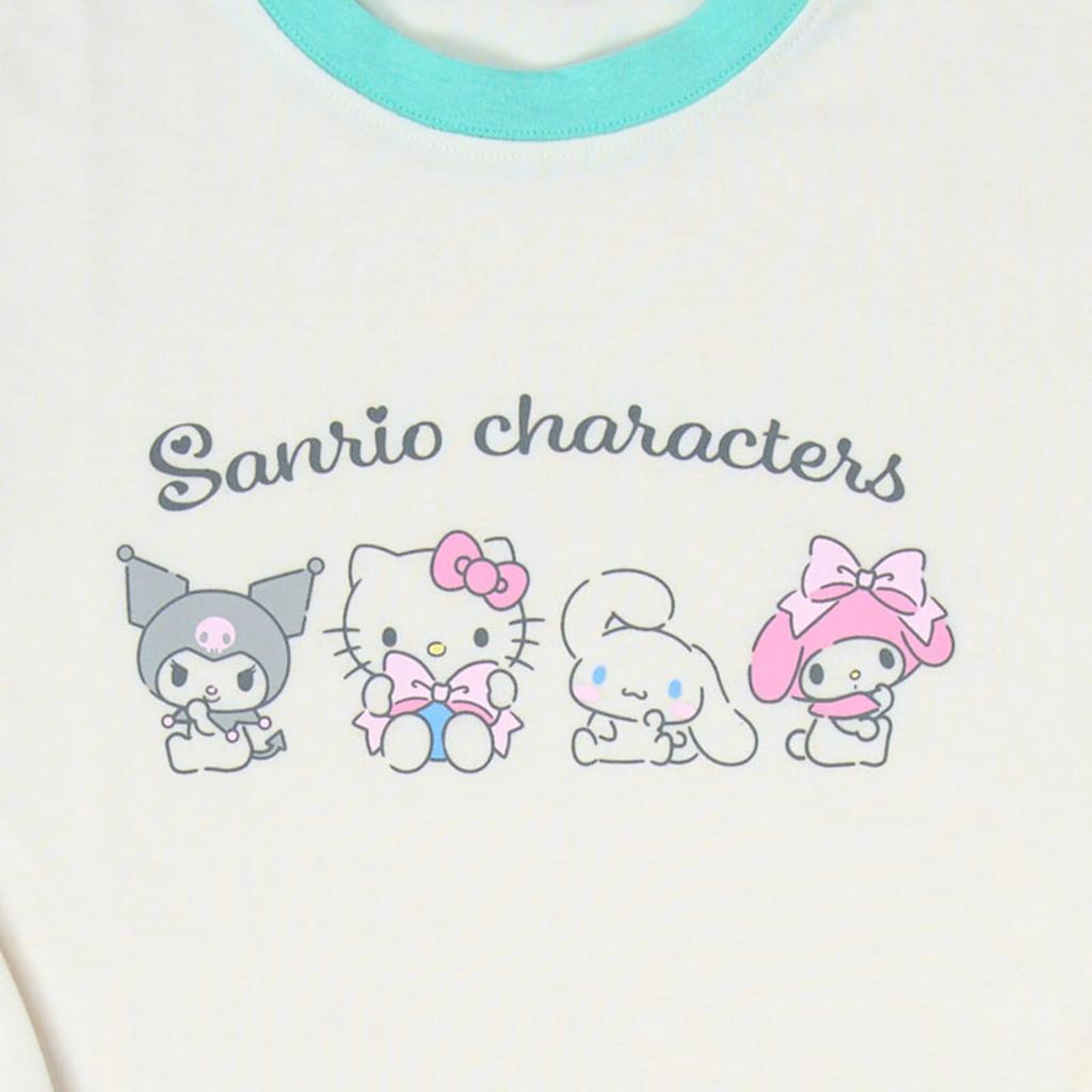 Sanrio Kids Sanrio 356115 Long-Sleeved Pajamas, Characters, 120cm,