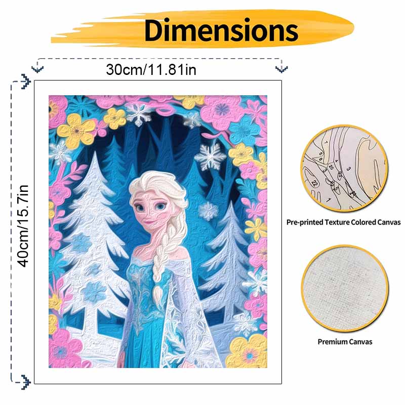 Disney Frozen oil painting hand painting art kit coloring painting handmade diy home decoration gift