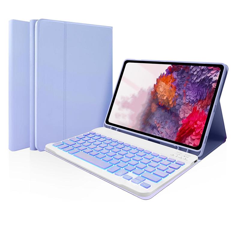 

2025 Samsung Tab A11+ Клавиатура Bluetooth с подсветкой и защитный магнитный мягкий чехол для планшета 9+ Samsung Tab A11+/A9+ plus 11 inch