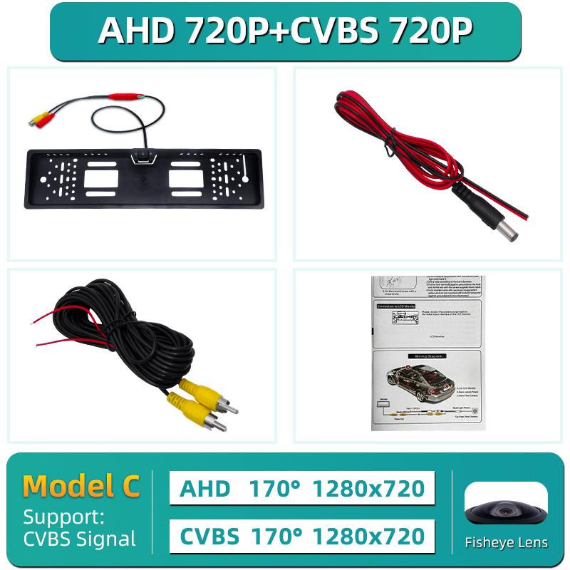 Europäischer Kennzeichenhalter Rückfahrkamera mit 4 LED Nachtsicht & Wasserdichtes Design