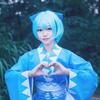 [Milky Time] Touhou Cirno Cosplay Costume with Wig, Anime Costume, Halloween, Touhou Project