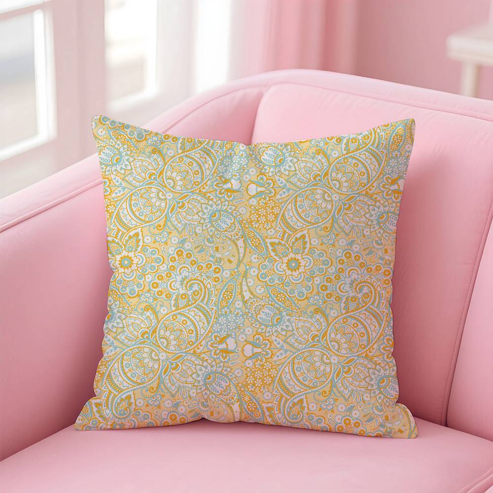 ART Paisley Bandana Pattern Pillow Case Pattern Printing Pillowcase Living Room Sofa Cushion Cover Bedroom Room Decor