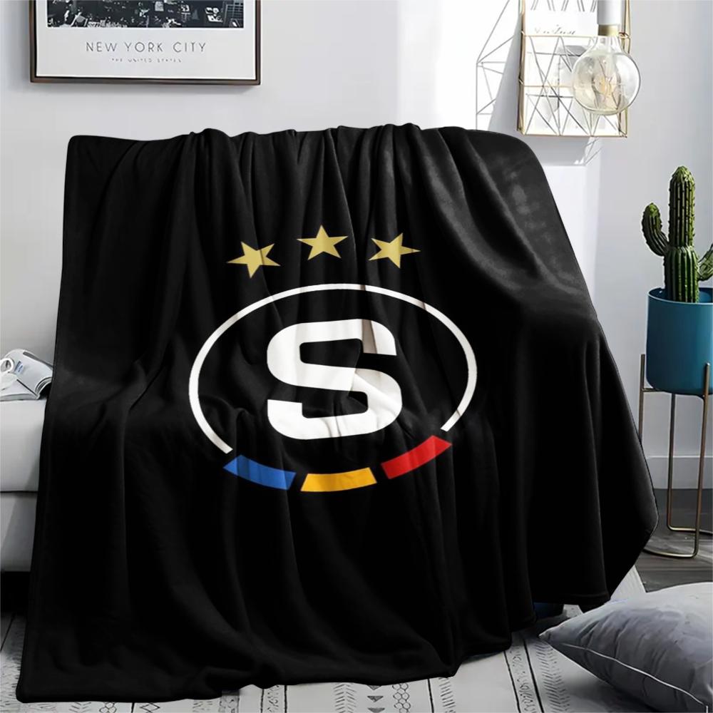 1 Pezzo Coperta in Flanella con Stampa AC Sparta Praha, Alta Qualità, Confortevole per Tutte le Stagioni, Decorazione per la Casa, Calore e Comfort, Perfetta per Regali di Natale