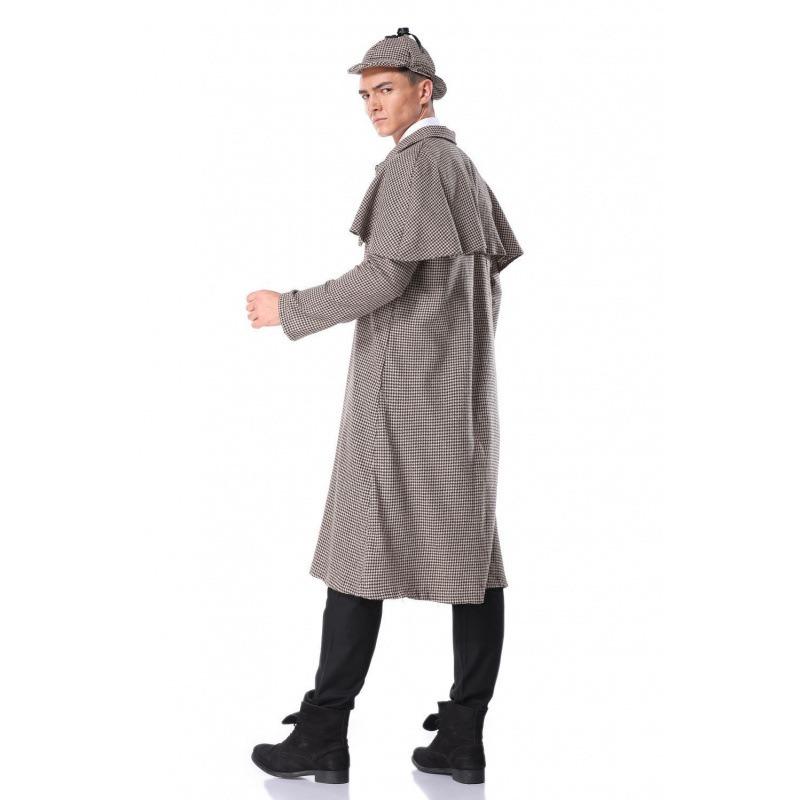 Halloween Costume New Adult Male Sherlock Holmes Costume Detective Watch Costume