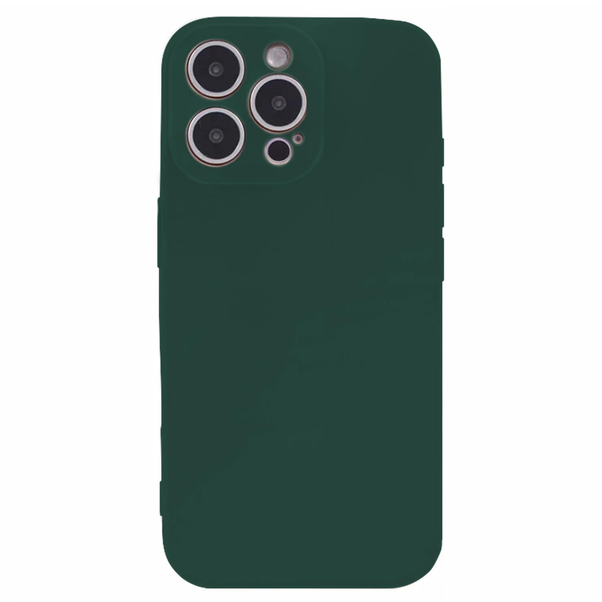 

KALEBOL KLB-TPU003 For iPhone 14 Pro Max Case Anti-Scratch Solid Color TPU Phone Cover Midnight Green