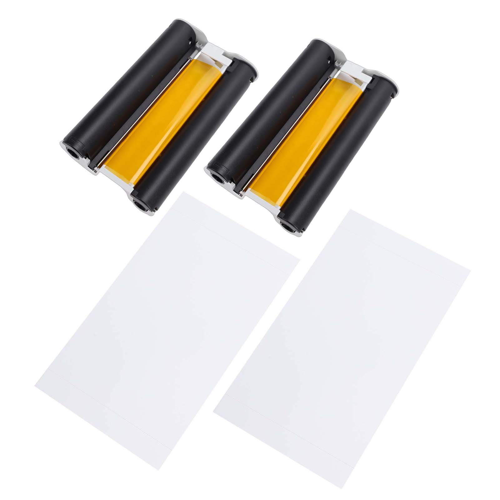 2 Pack Photo Printer Combo 80 Sheets 4x6 Glossy Photo Paper 2 Ribbons Compatible with 1S DHP510 DHP511 DHP513 Fast