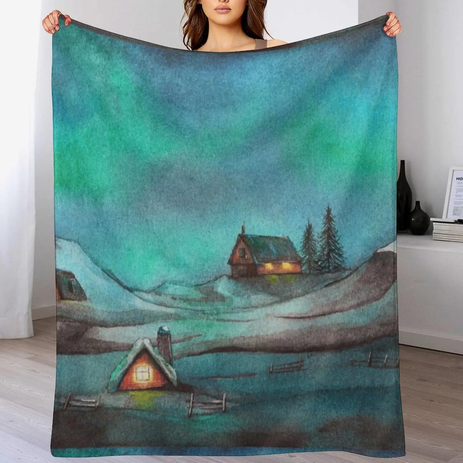 Jol in Norway Throw Blanket Modern Design Soft Blanket for Home Decor 102x76cm(40x30in)