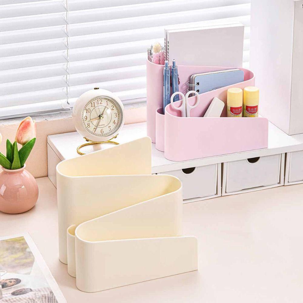 Large Capacity Desktop Pen Holder INS-Style Brush Storage Container Makeup Brush Holder  Household