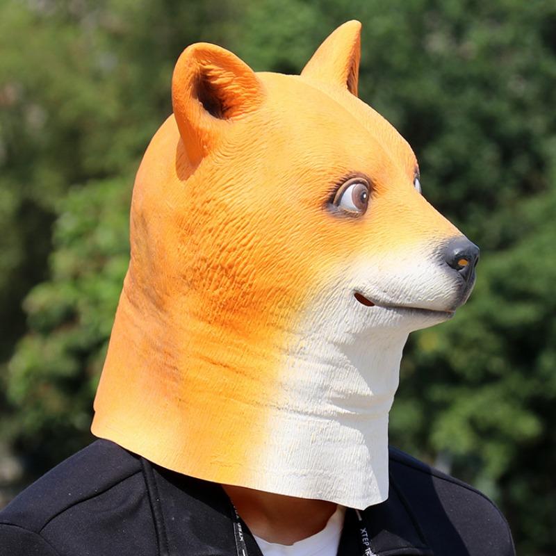 Halloween Shiba Inu Tier Latexmaske