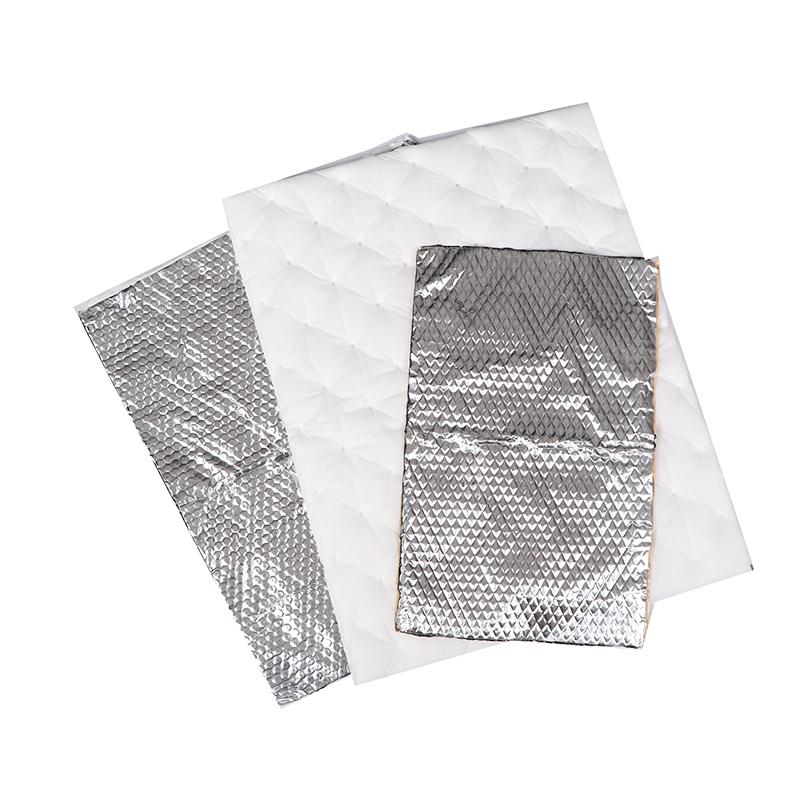 1 Piece Engine Bonnet Firewall Noise Proofing Deadener Anti-Noise Pads 2Mm Aluminum Foil Car Sound Heat Insulation Cotton Mats