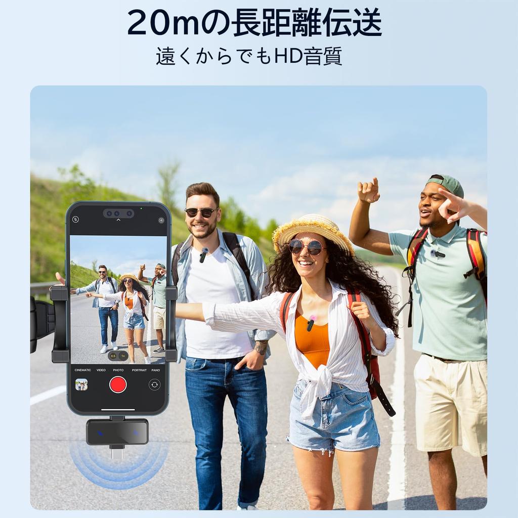 ZealSound Wireless Lavalier Microphone for iPhone Sound Simultaneous Instant LED Noise USB Converter Lightning Converter 6 for Video Live and YouTube