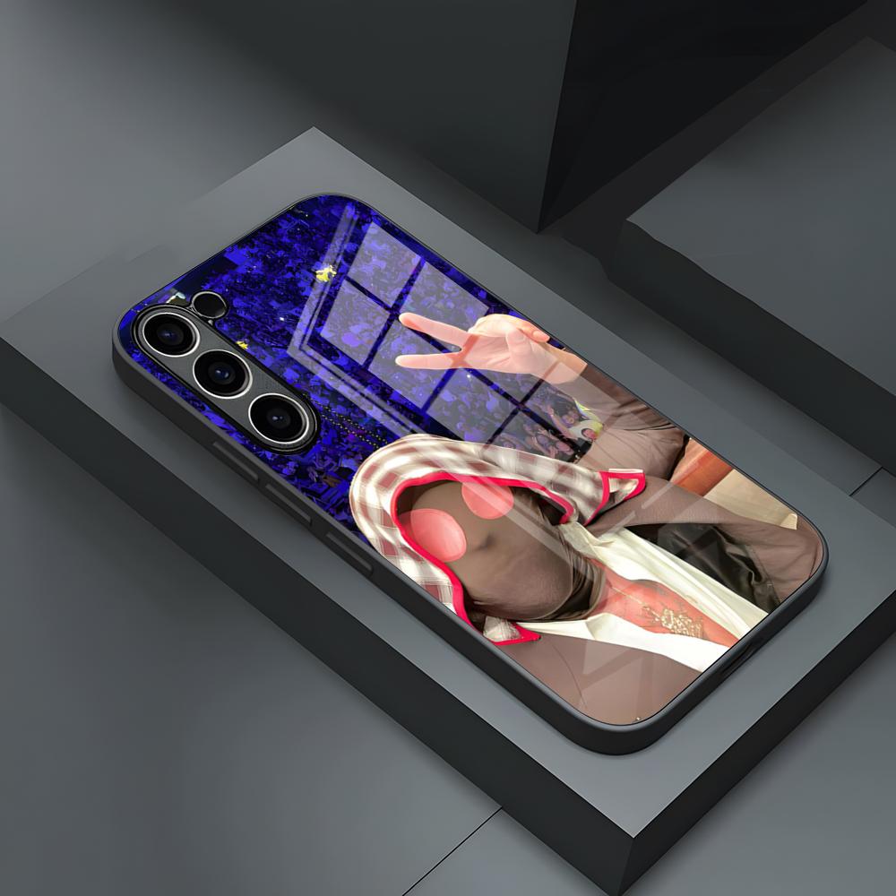 

Чехол для телефона Bad Bunny Nadie Sabe для S25 Ultra Samsung S26 S23 S24 Fe S22 S20 S21 Plus A54 A34 A53 A16 Стеклянная крышка Samsung s24