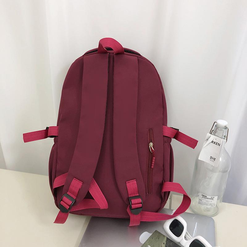 Schoolbag female large capacity simple Japanese ins junior high school student backpack Korean version ins Harajufeng casual backpack