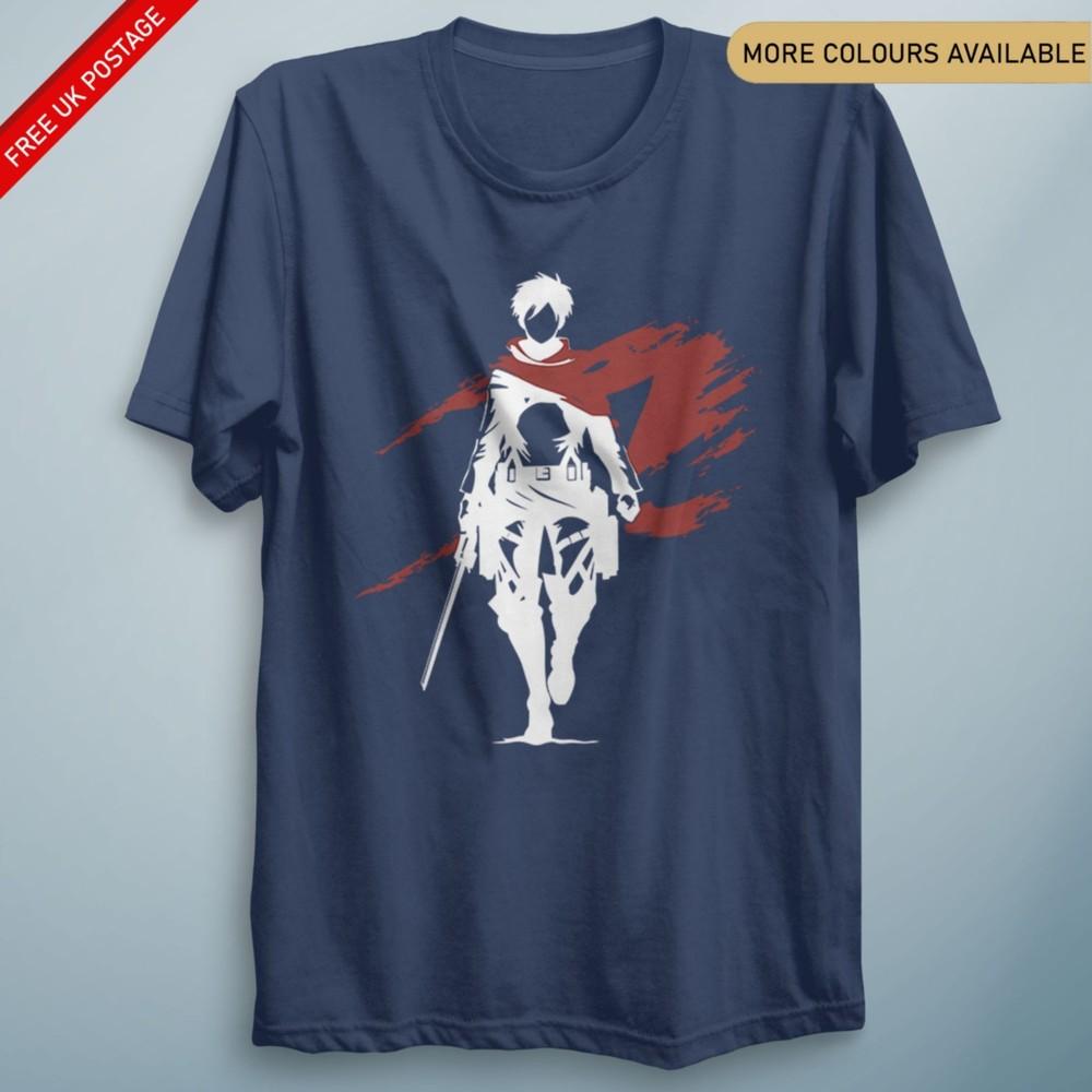 Eren Shadow AOT T Shirt Attack Anime Inspired Unisex Cosplay Top Gift Tee S
