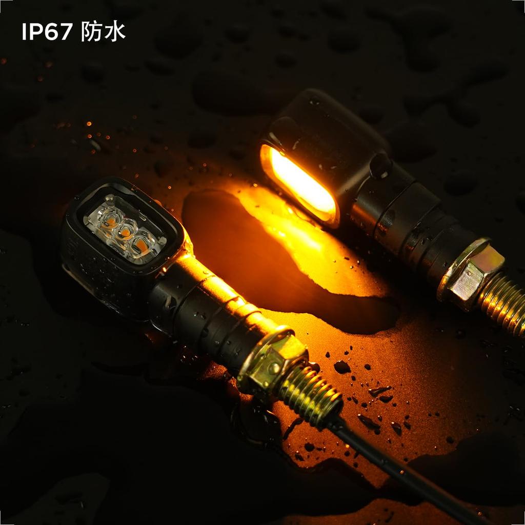 Evermotor Motorcycle LED Turn Signal Small Mini Size High Brightness