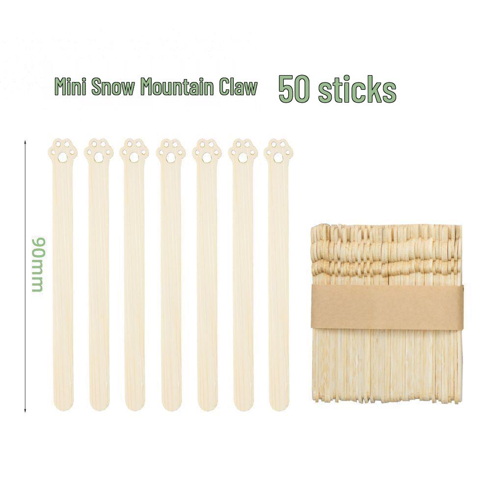 Disposable Bamboo Ice Cream Sticks with Cartoon Animal Design and Ambidextrous Logo Tanghulu Skewer Cute Ice Cream Stick