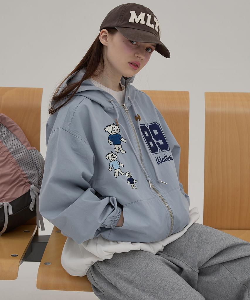 WAIKEI Logo Embroidered Sweatpants Gray
