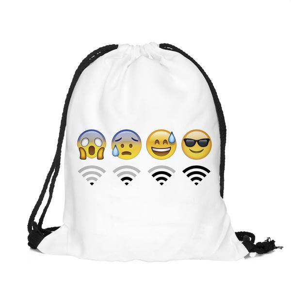 emoji drawstring backpack