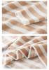 Women's Knit Striped Base Layer Shirt, Long Sleeve, Loose Fit, Warm, Versatile, Round Neck, Cashmere Sweater for Autumn/Winter.
