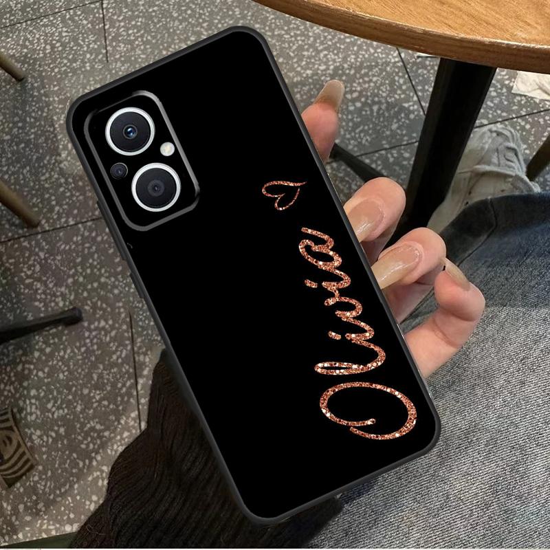 

Блестящий персонализированный именной чехол для OPPO Reno 8 7 6 5 4 Lite 2Z 4Z 5Z 8T 10 OPPO Find X5 X6 Pro X2 Lite X3 Neo Cover OPPO Find X5