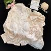 Elegant pyjamasset i isilke för kvinnor: Linne, Långärmad, Långa Byxor - Fyra Delar för Vår, Sommar och Höst