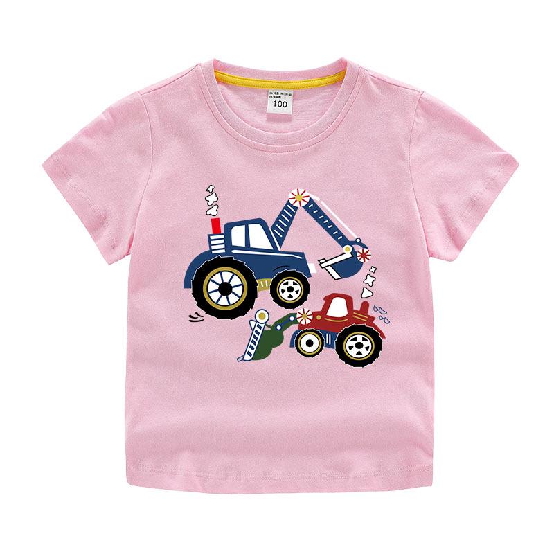 New Boys' Pure Cotton Short-Sleeve Printed T-Shirt - Round Neck Summer Top