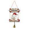 Welcoming Gift for Gardeners Wooden Gnome Door Hanger with Bell, Country Garden Welcome Sign Outdoor Hanging Swing Wall Plaque, Farmhouse Ornament