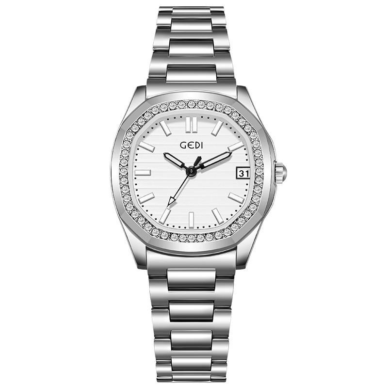 Gadi Fashion Womens Watch With Diamond Inlay Waterproof Quartz For Daily Wear
