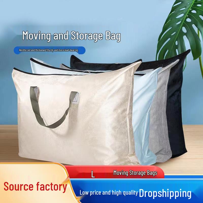 Large Dustproof Quilt Storage & Moving Bag - Portable, Durable, Thickened Cotton Fabric