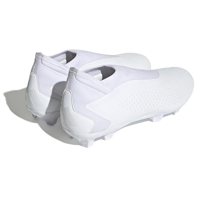 Adidas Predator Accuracy.3 Round Toe Slip-On FG (Rubber Long Studs) Non-Slip Durable Soccer Shoes Unisex Soccer Shoes White FZ6111
