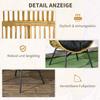 Rattan-Sessel, Stuhl für den Außenbereich, Gartenstuhl. PE-Rattan. 89 cm x 75 cm x 143 cm. Natürlich + Schwarz