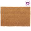 Vidaxl Doormats, 5 Pcs, Natural, 40X60 Cm, Coconut Fiber