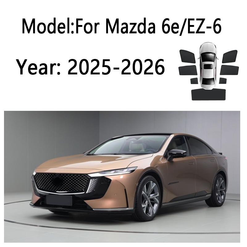 Sun Shades For Mazda 6e EZ-6 2025 2026 J90A Sunshades Magnetic Heat insulation Curtains Privacy Window Visor Car Accessories