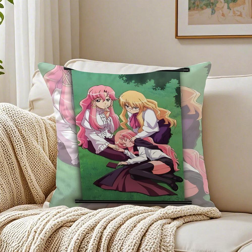 Comedy Anime Z-Zero No T-Tsukaimas Cushion Cover Linen Pillowcase Soft For Sofa Bed Home Room Decor
