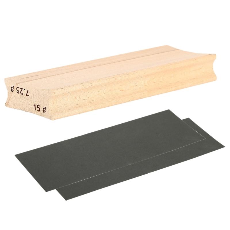 Wood Polished Sanding Block for Guitar Fret Leveling Fingerboard Luthier Tools with Sandpaper Guitar Repair Tools Kits