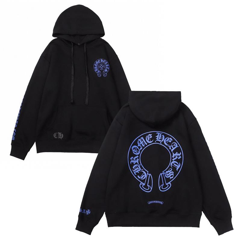 

819 CHROME HEARTS 2025 Осінньо-зимова Нова Класична Толстовка з Капюшоном з Логотипом Великого Розміру, Підходить для Парного Носіння XL чорний