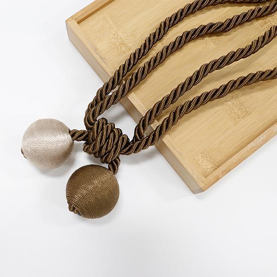 2 Pezzi Corda per Tende, Decorativa Annodatura Fatta a Mano, Cordini per Tenere Aperte le Tende per Soggiorno Camera da Letto Finestra Tende Trasparenti