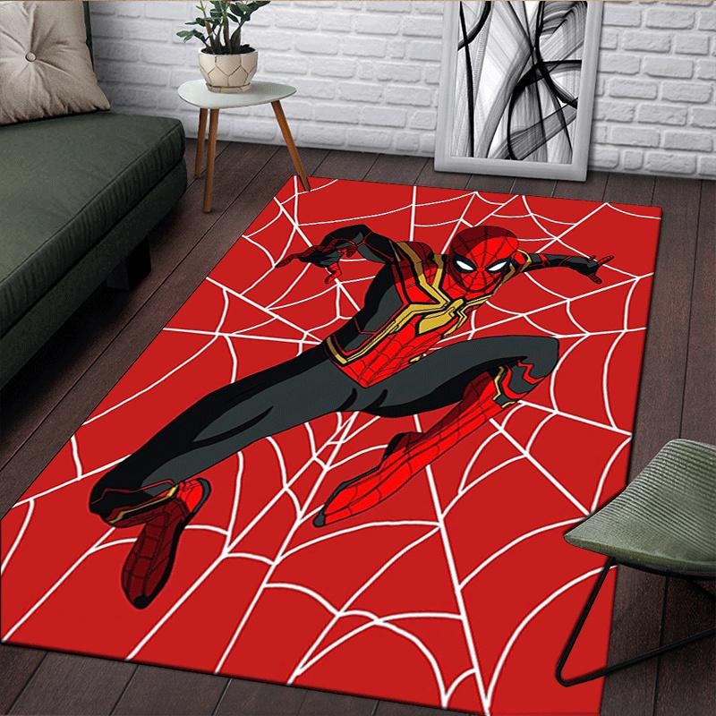 1pc Spider-Man Pattern Area Rug Soft Flannel Floor Mat for Living Room,Office,Bedroom and Carpet,Sofa Coffee Table Floor Mat