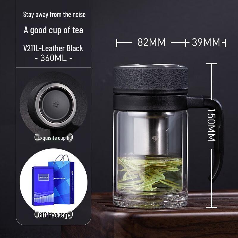 Wanda Portable High Borosilicate Glass Cup with Handle
