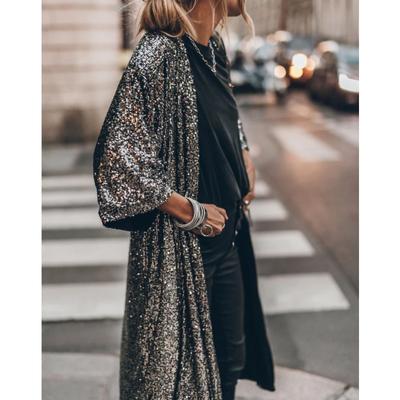 European and American Spring New Products, Fashion Party Sequined Cardigan Jacket Women