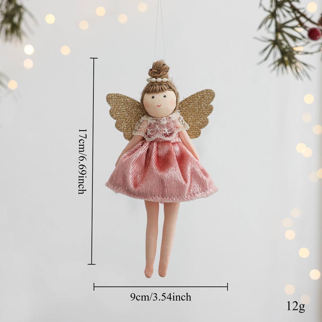 Christmas Decorations Ballet Angel Doll Plush Toy Cute Girl Ornament Tree Curtain Pendant Gift for Kids New Year
