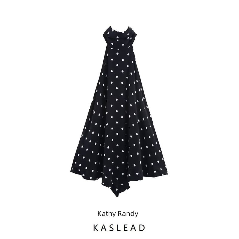 Kaslead New Women Clothes Western Style Versitile Fashion Polka Dot Neck Collar Top 3559564