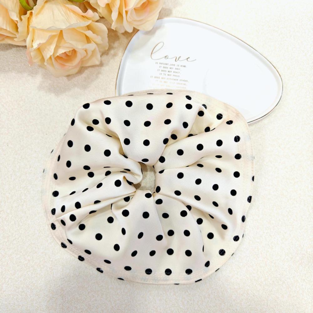 Bow Checkered Hair Clip French Style Oversized Hair Scrunchies Fashion Women Hair Ropes  Girls
